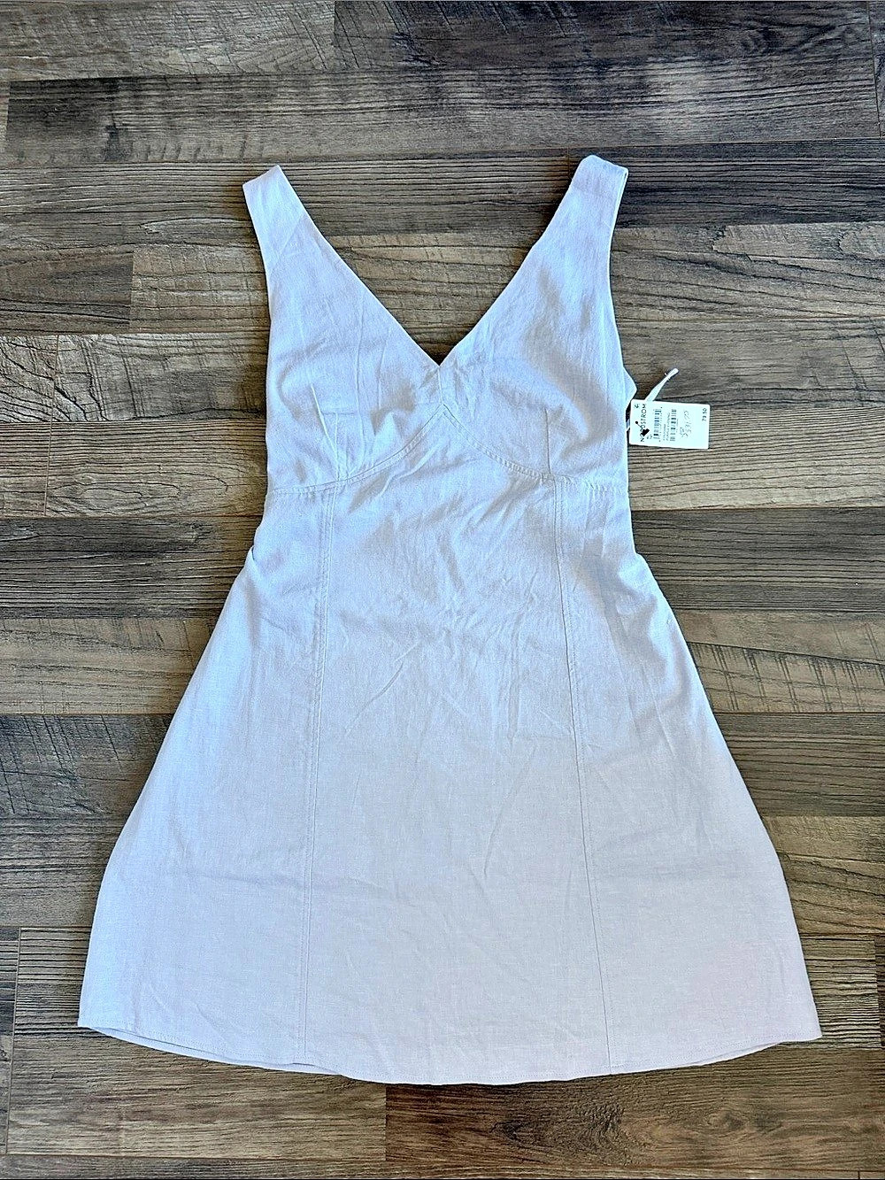 NWT Open Edit Tie Back Linen Blend Minidress